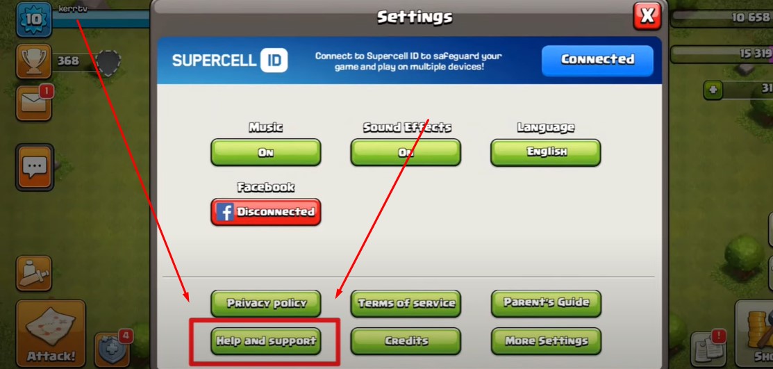 deleting Clash of Clans account