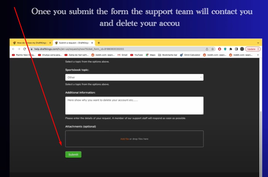 deleting Draftkings account