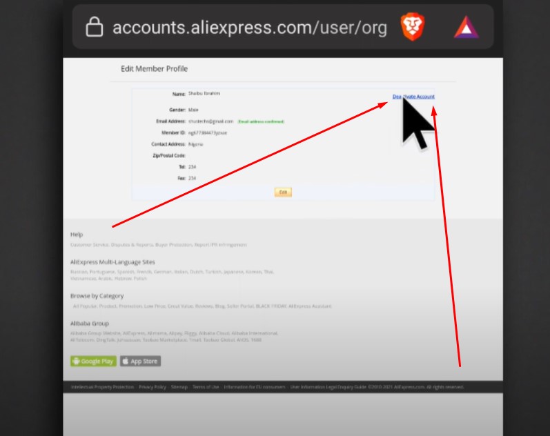 How to Delete Aliexpress Account easily