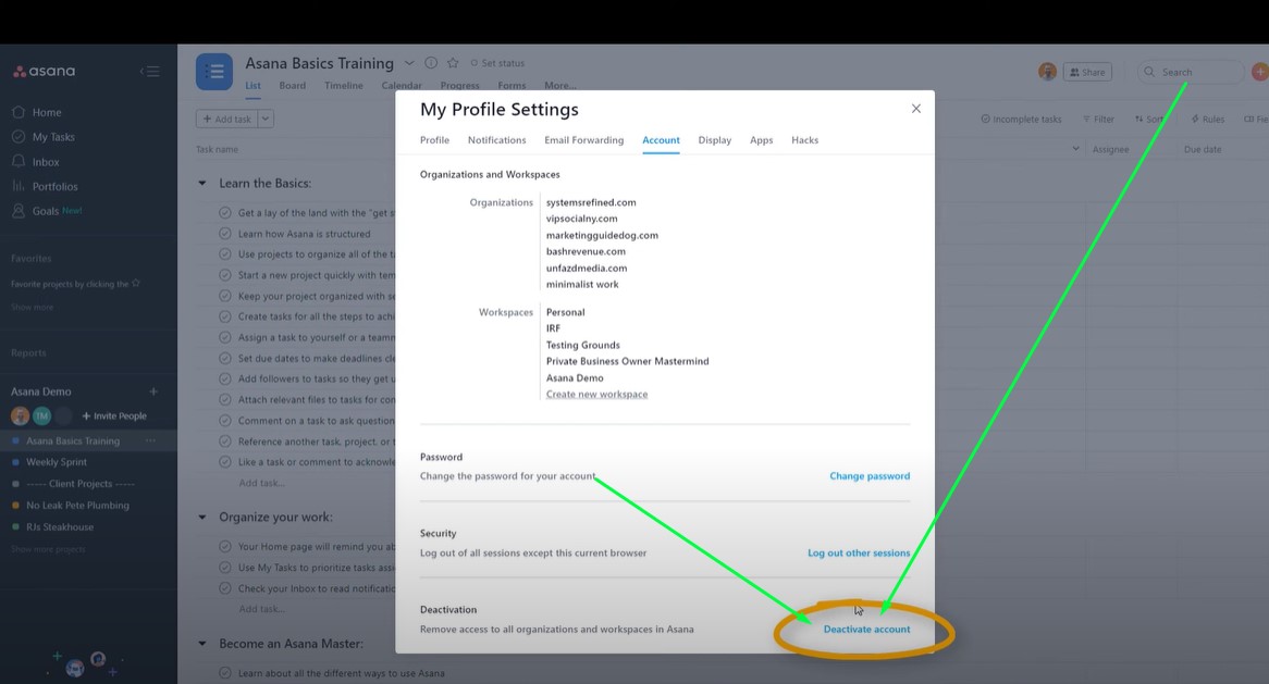 How to Delete Asana Account easily
