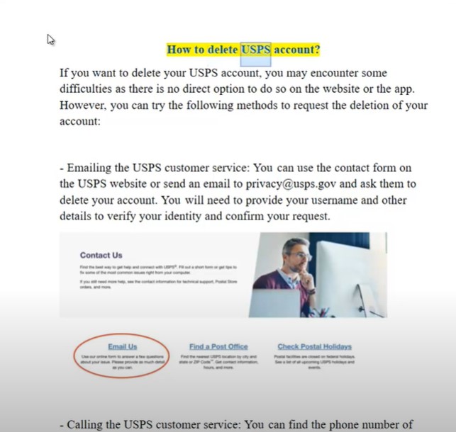 How to Delete USPS Account Easily
