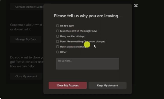 How to Delete Chess Com Account easily