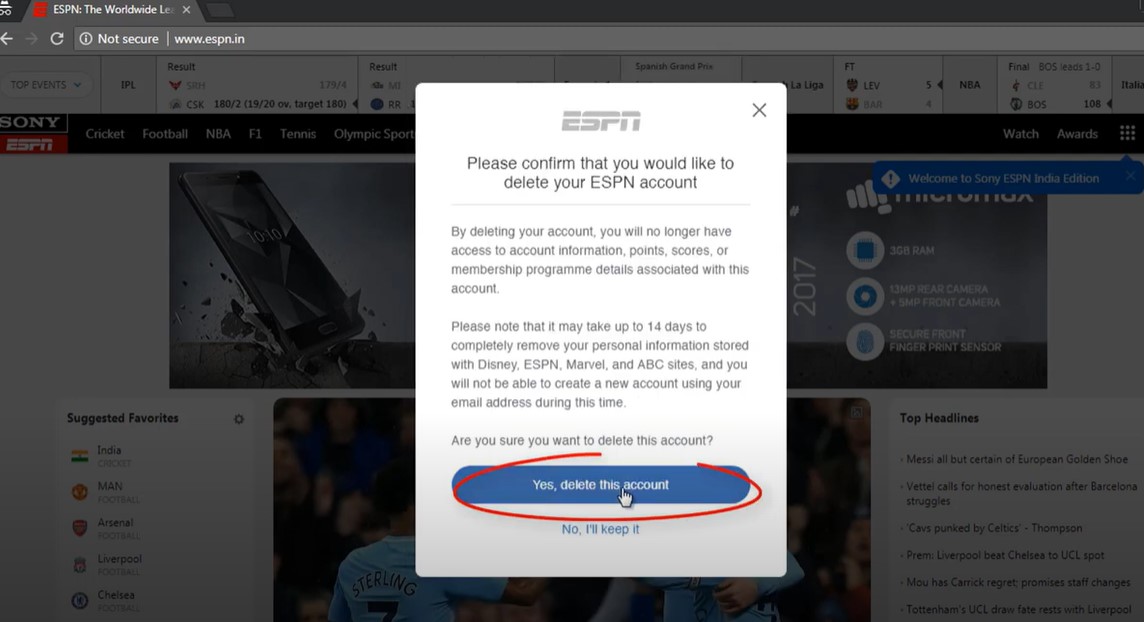 How to Delete Espn Account Easily